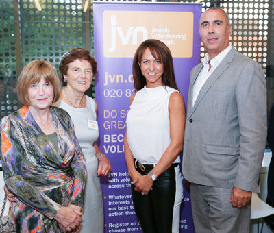 Members of the Independent Judging Panel (L-R) Lady Lira Winston, JVN President Ros Preston OBE, and Mayoress of Camden Daniela Pears with Marc Herman, Chairman of the Children's Aid Committee